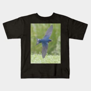 Barn Swallow in Flight Kids T-Shirt